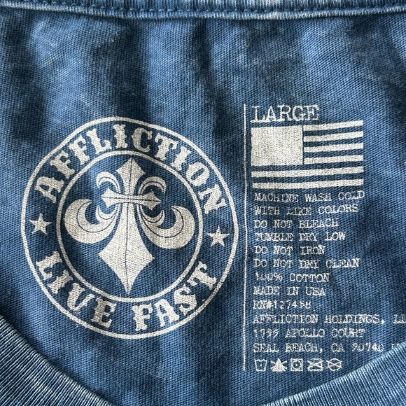 Affliction Texas T-Shirt Short Sleeve Tee - Picture 3 of 3